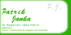 patrik janka business card